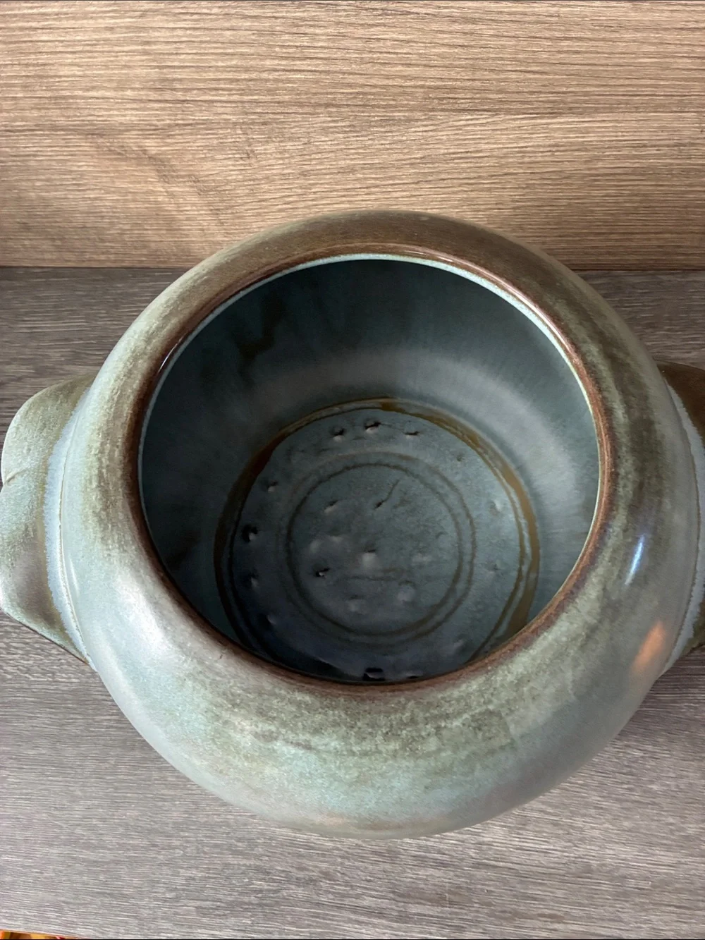 Frankoma Prairie Blue, 4W Bean Pot or Casserole Dish NO LID